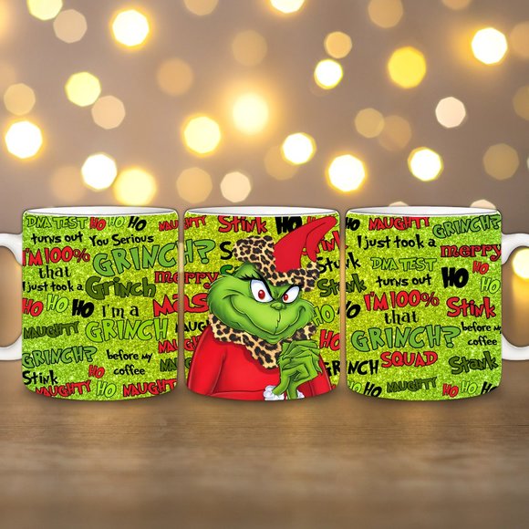 15oz Grinch Christmas 3D Coffee Mug Ceramic Cup - Picture 2 of 2